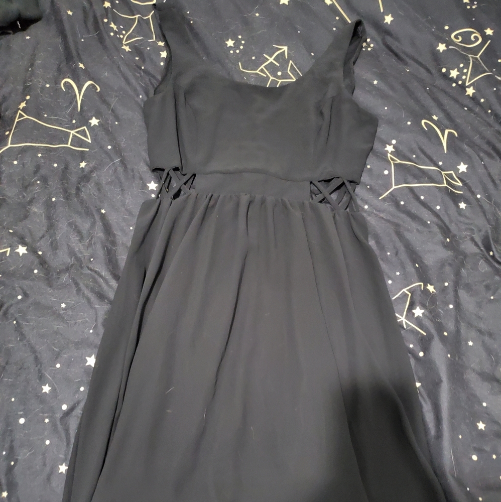 Asymetrical Black Dress
